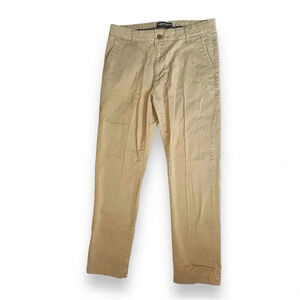 U.S. Polo Assn. Men’s Beige Khaki Pants, W34 L30 - Slim Fit, Embroidered Logo